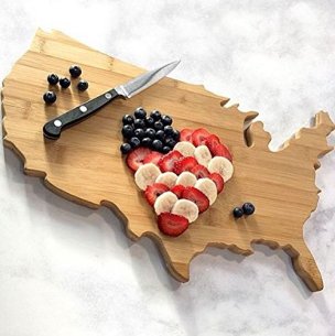 USA Shaped Vegetable Cutting Board