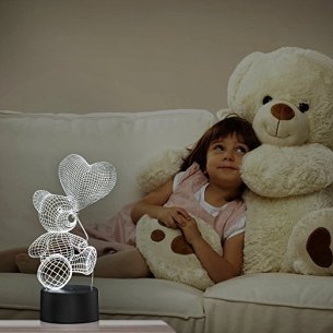 3D Illusion Night Light Teddy Bear