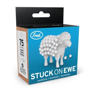 STUCK ON EWE Sheep Push Pin Holder