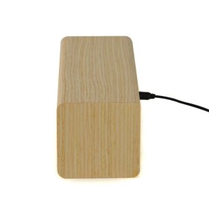 Multi-functional Cubic Solid Wood LED Digital Electronic Alarm Clock