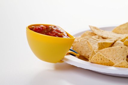 A Little Cup That Clips To Your Plate For Easy Dipping